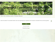 Tablet Screenshot of greenbeltcommunitygardenclub.org